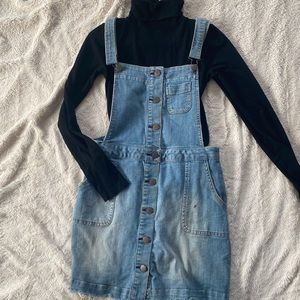 turtle neck and jean dress combo :)